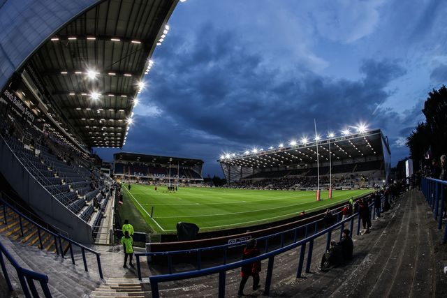 A general view of Headingley Stadium ahead of the Betfred Super League play-off Eliminator 1 match Leeds Rhinos vs St Helens at Headingley Stadium, Leeds, United Kingdom, 27th September 2025

(Photo by Alfie Cosgrove/News Images)