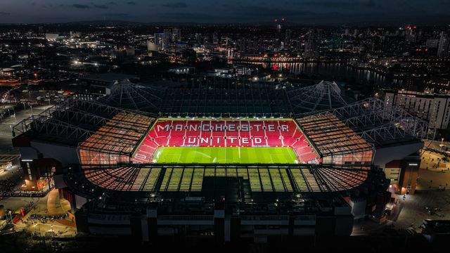 An aerial view of Old Trafford ahead of the Premier League match Manchester United vs Newcastle United at Old Trafford, Manchester, United Kingdom, 26th December 2025

(Photo by Alfie Cosgrove/News Images)

*** GER AUT SUI OUT ***