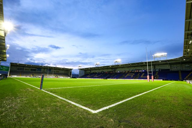 General view of Halliwell Jones Stadium during the Betfred Super League Round 1 match Warrington Wolves vs St Helens at The Halliwell Jones Stadium, Warrington, United Kingdom on 13 February 2026

(Photo by Jorge Horsted/News Images)