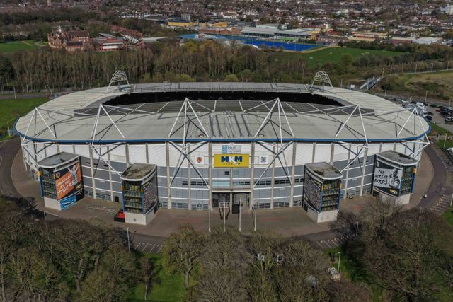 An aerial view of The MKM Stadium during the Sky Bet Championship match Hull City vs Coventry City at MKM Stadium, Hull, United Kingdom on 06 April 2026

(Photo by Mark Cosgrove/News Images)