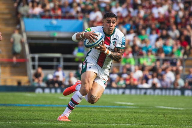 Izaia Perese of Leicester Tigers during the Gallagher Premiership Play-off Final 2025 Bath Rugby v Leicester Tigers at Allianz Stadium, Twickenham, United Kingdom, 14th June 2025

(Photo by Craig Evans/News Images)