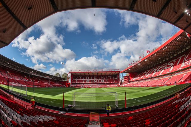 A general view of City Ground ahead of the Premier League match Nottingham Forest vs Manchester United at City Ground, Nottingham, United Kingdom, 1st November 2025

(Photo by Alfie Cosgrove/News Images)

*** GER AUT SUI OUT ***