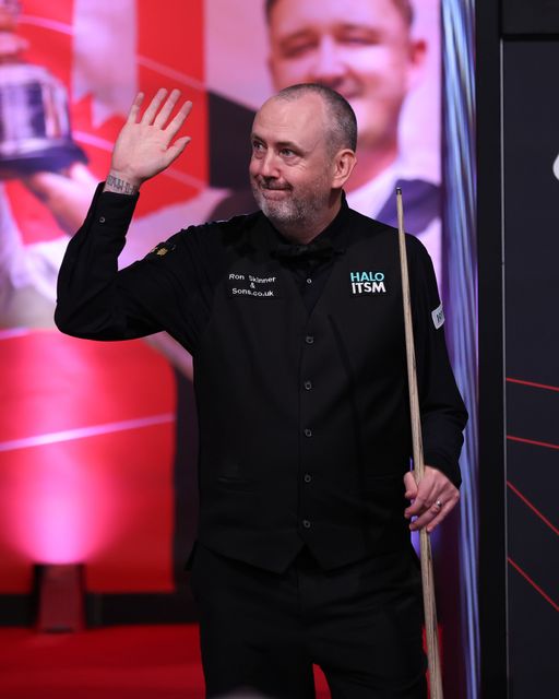 Mark Williams arrives ahead of the game against Hossein Vafaei during the 2025 Halo World Snooker Championship at Crucible Theatre, Sheffield, United Kingdom, 26th April 2025