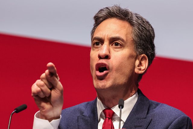 Ed Milliband MP, Secretary of State for Energy Security and Net Zero addresses conference during the Labour Party Annual Conference 2025 Day 4 at ACC, Liverpool, United Kingdom, 1st October 2025

(Photo by Mark Cosgrove/News Images)