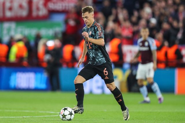 Joshua Kimmich of Bayern Munich in action during the UEFA Champions League League Stage match Aston Villa vs Bayern Munich at Villa Park, Birmingham, United Kingdom, 2nd October 2024

(Photo by Gareth Evans/News Images)