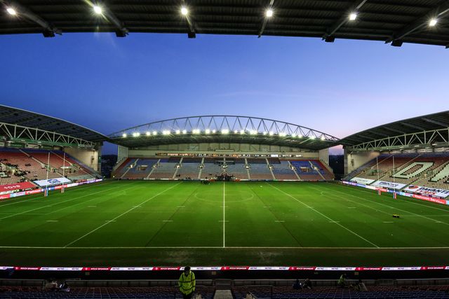 A general view of the Brick Community Stadium ahead of the Betfred Super League round 5 match Wigan Warriors vs York Knights at The Brick Community Stadium, Wigan, United Kingdom on 19 March 2026

(Photo by Alfie Cosgrove/News Images)