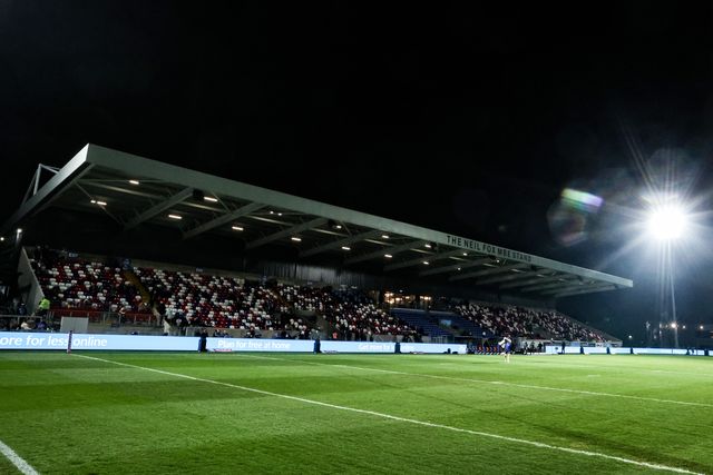 A general view of DIY Kitchens Stadium ahead of the Betfred Super League round 5 match Wakefield Trinity vs Leigh Leopards at DIY Kitchens Stadium, Wakefield, United Kingdom on 20 March 2026

(Photo by Alfie Cosgrove/News Images)
