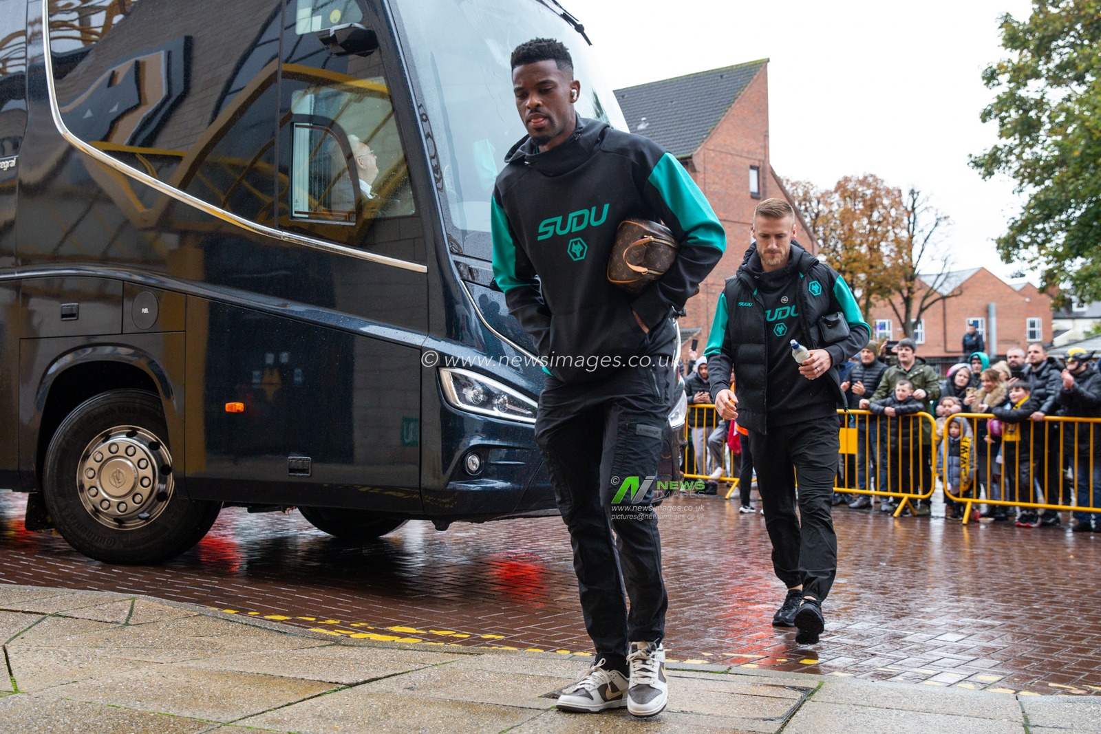 NÃ©lson Semedo of Wolverhampton Wanderers arrives ahead of the Premier League match Wolverhampton Wanderers vs Manchester City at Molineux, Wolverhampton, United Kingdom, 20th October 2024

(Photo by Gareth Evans/News Images)