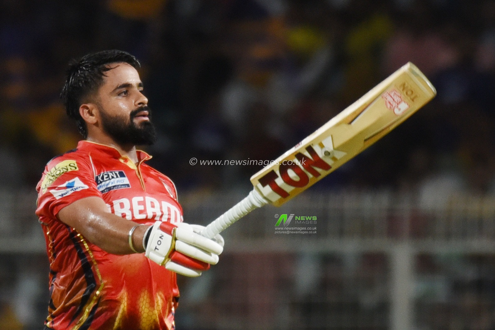 Punjab Kings' Prabhsimran Singh after out reacts during the Indian Premier League cricket match between Kolkata Knight Riders and Punjab Kings at Eden Gardens in Kolkata in Kolkata , India, Saturday, April 26, 2025. Photo by Debajyoti Chakraborty.(Photo: Debajyoti Chakraborty/News Images)