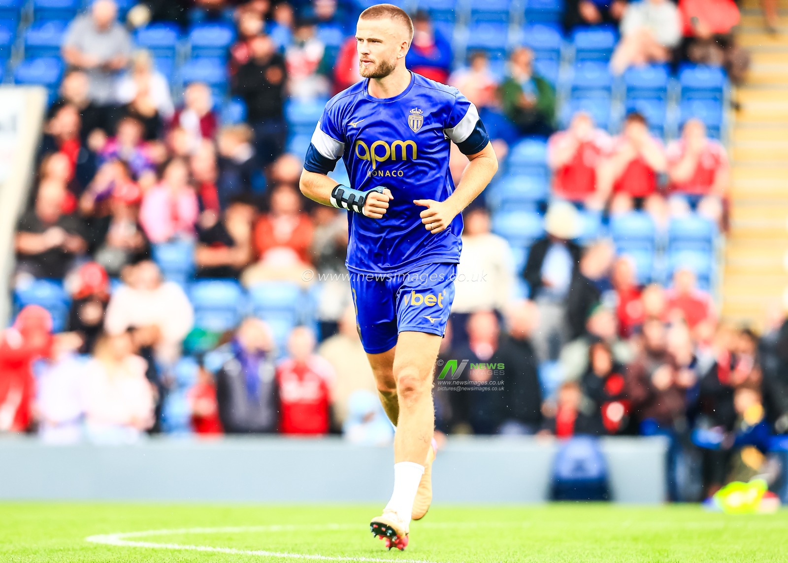 Eric Dier of Monaco in the pregame warmup session during the Pre-season friendly match Nottingham Forest vs Monaco at SMH Group Stadiumact Stadium, Chesterfield, United Kingdom, 19th July 2025

(Photo by Richard Bierton/News Images)