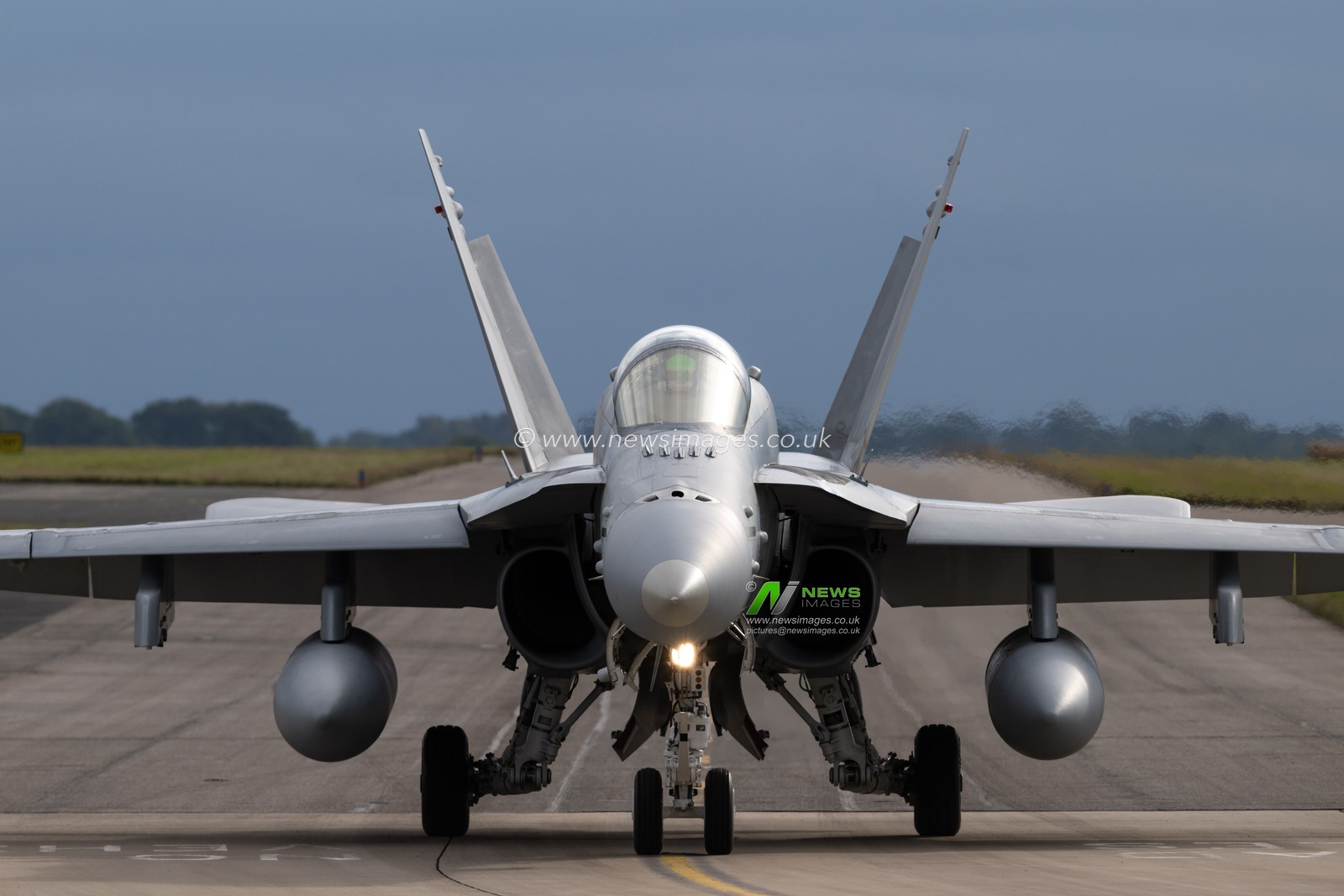 McDonnell Douglas F/A-18 Hornetâ€™s of the Finnish Air Force taxi during the Exercise of Cobra Warrior 24-2 Royal Air Force Waddington at Royal Air Force Station Waddington, Waddington, United Kingdom, 24th September 2024

(Photo by Cody Froggatt/News Images)