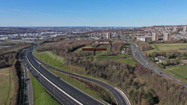 A sunny spring afternoon at The Angel of the North and the A1 at The Angel of the North, Gateshead, United Kingdom on 07 March 2026

(Photo by Mark Cosgrove/News Images)