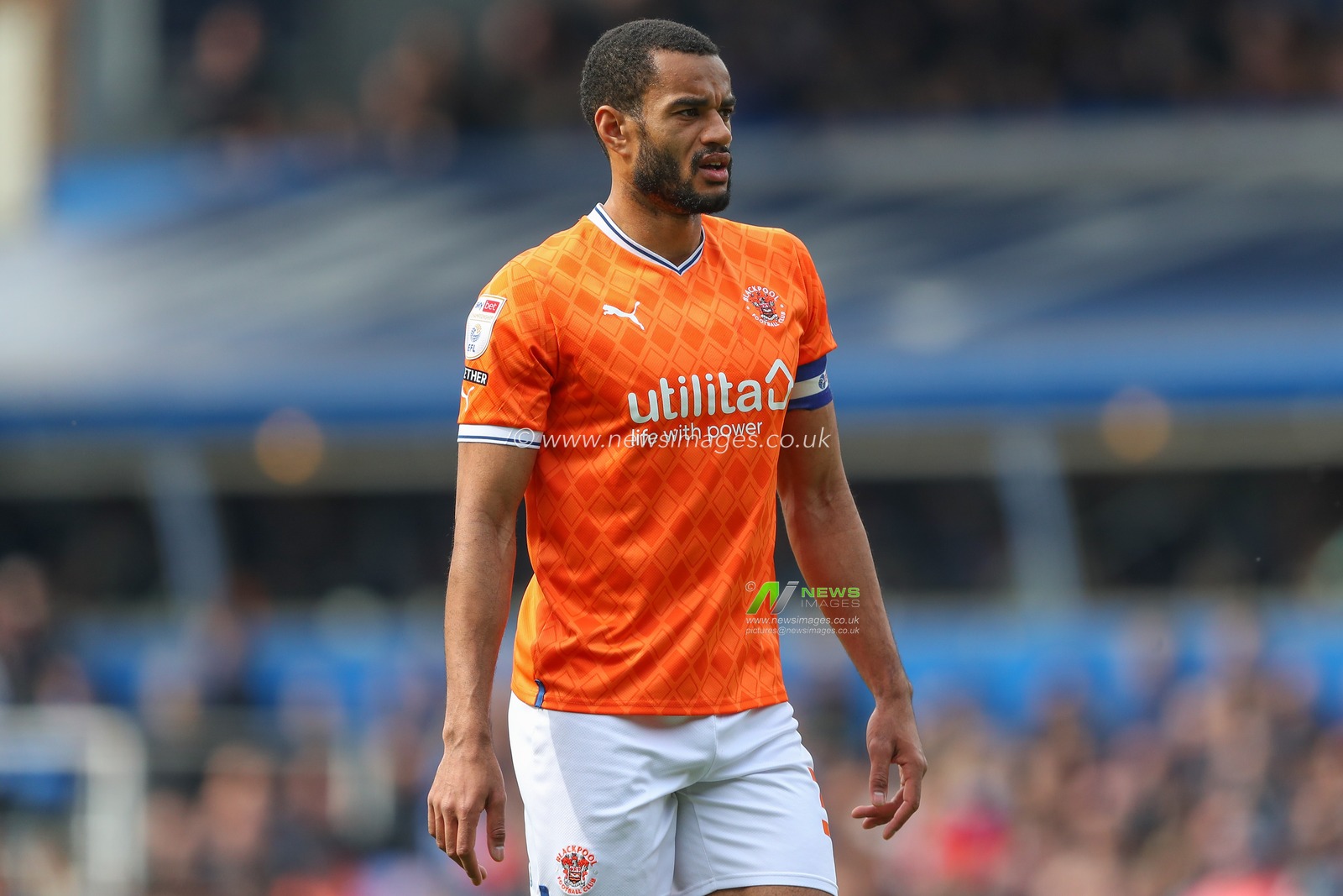 Curtis Nelson #31 of Blackpool during the Sky Bet Championship match Birmingham City vs Blackpool at St Andrews, Birmingham, United Kingdom, 22nd April 2023

(Photo by Gareth Evans/News Images)