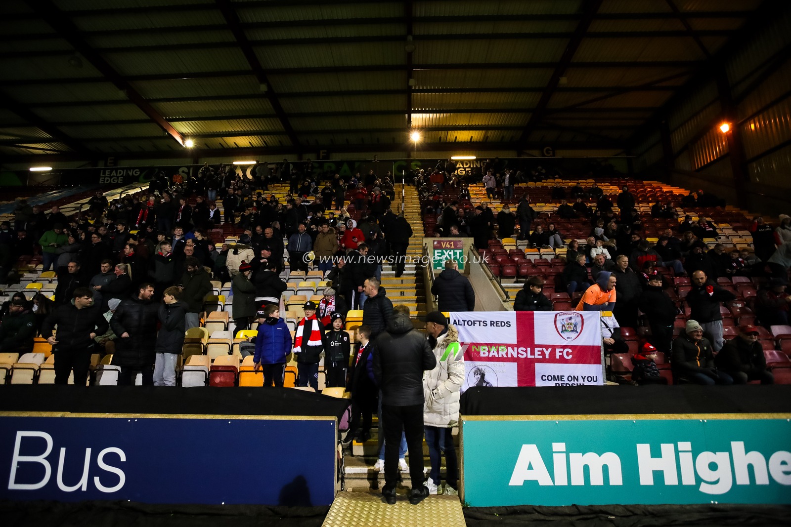 Barnsley supporters during the Bristol Street Motors Trophy match Bradford City vs Barnsley at University of Bradford Stadium, Bradford, United Kingdom, 21st November 2023

(Photo by James Heaton/News Images)