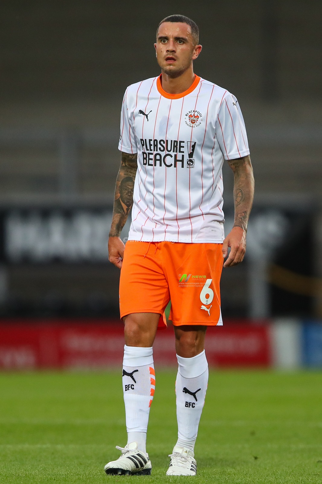 Oliver Norburn of Blackpool during the Carabao Cup match Burton Albion vs Blackpool at Pirelli Stadium, Burton upon Trent, United Kingdom, 13th August 2024

(Photo by Gareth Evans/News Images)