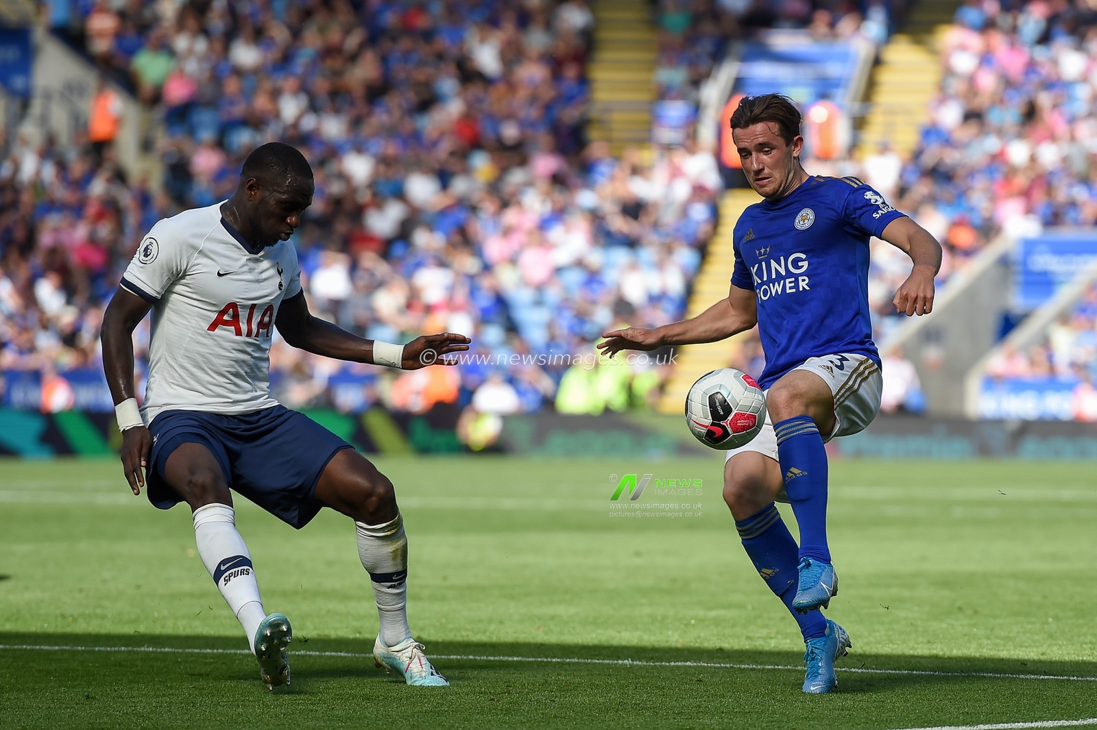 21st September 2019, King Power Stadium, Leicester, England ; Premier League Football, Leicester City vs Tottenham Hotspur : Ben Chilwell (3) of Leicester City battles with Moussa Sissoko (17) of Tottenham Hotspur 


Credit: Jon Hobley/News Images

English Football League images are subject to DataCo Licence