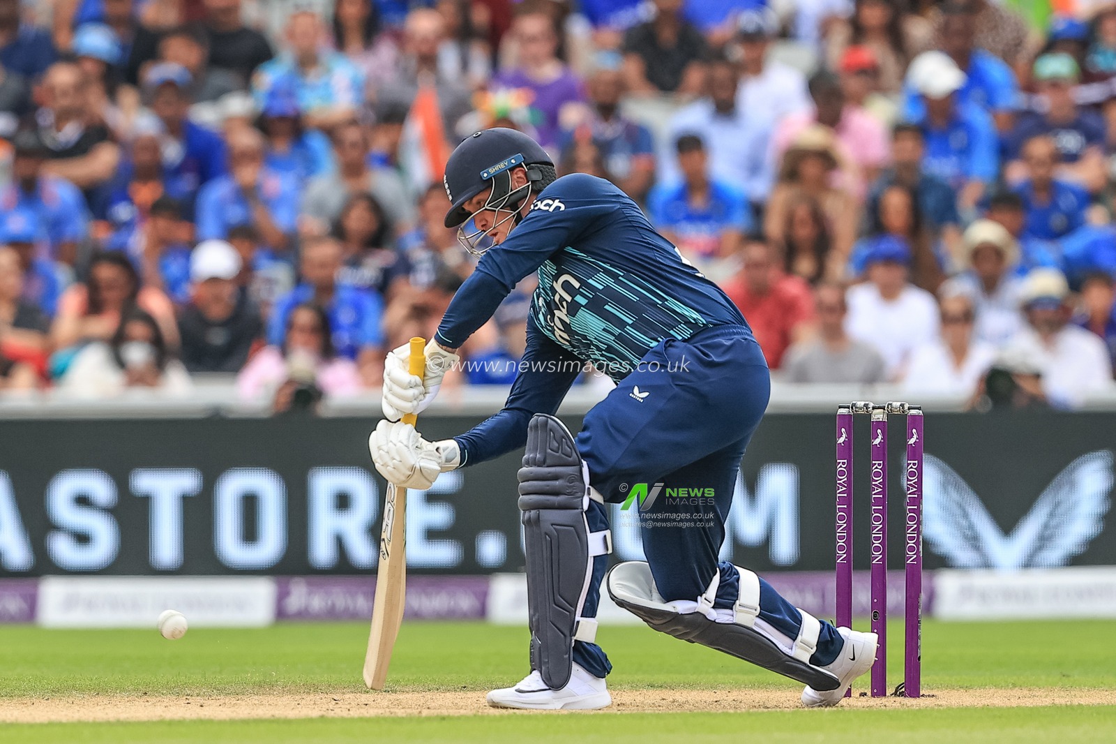 Jason Roy of England hits a four (4)