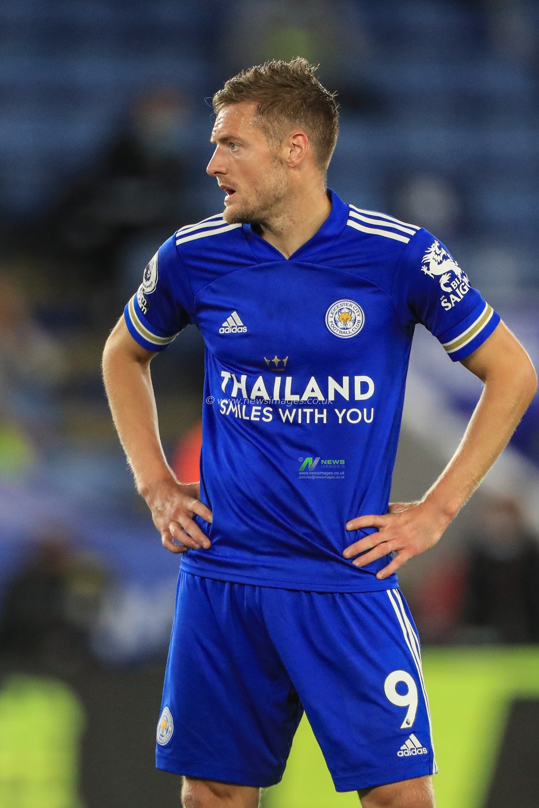 Jamie Vardy (9) of Leicester City during the game