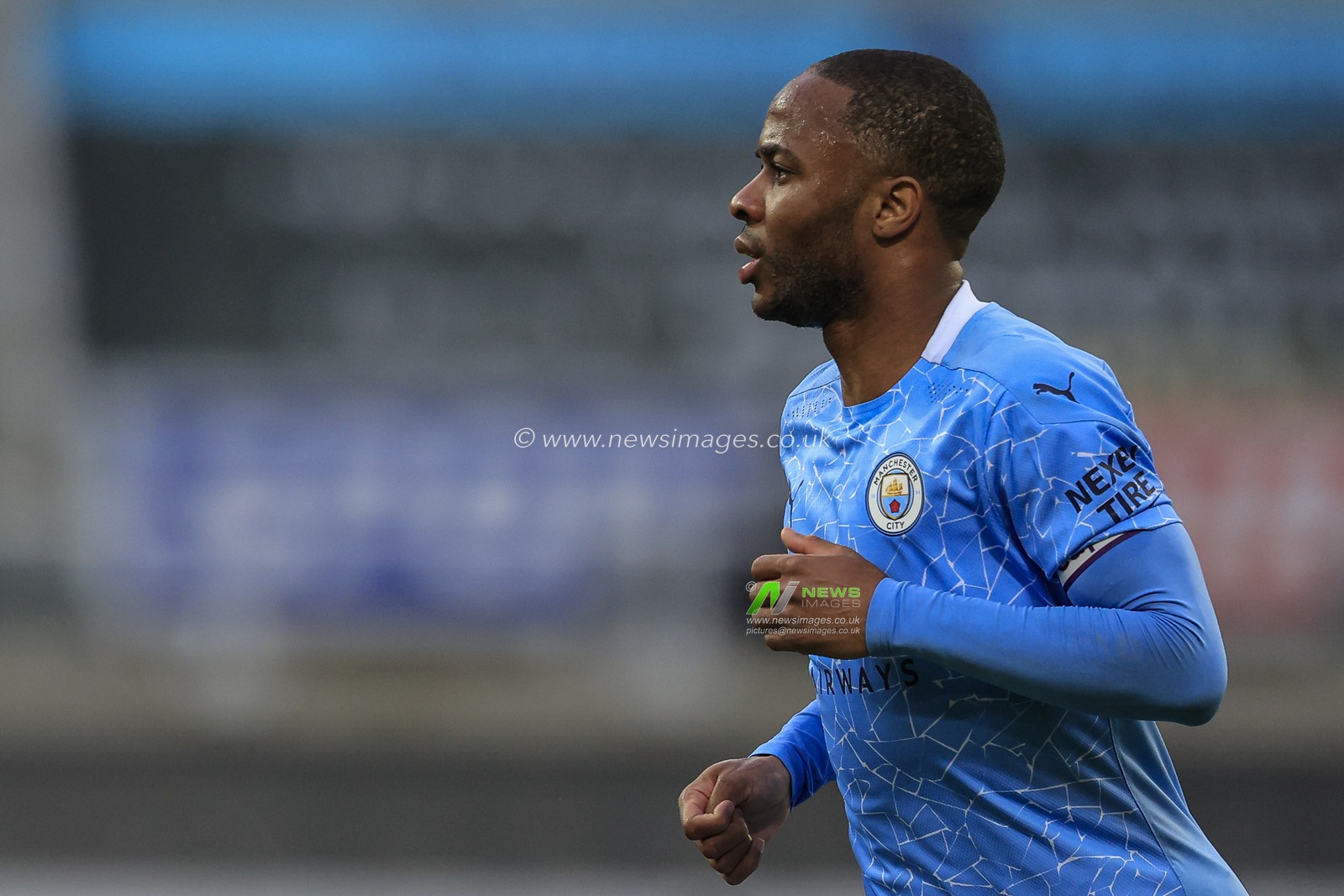 Raheem Sterling #7 of Manchester City during the game