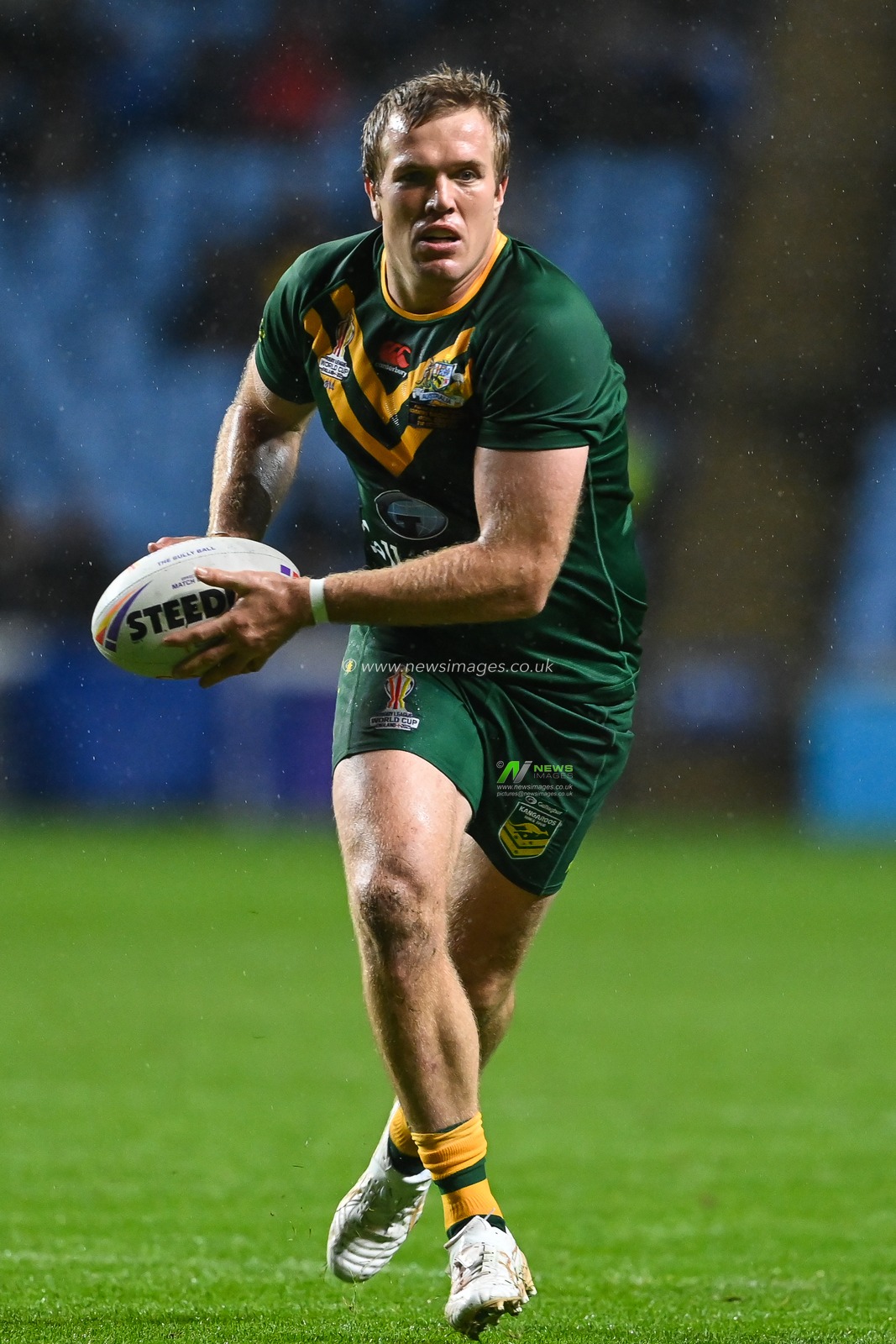 Jake Trbojevic of Australia in action during the Rugby League World Cup 2021 match Australia vs Scotland at Coventry Building Society Arena, Coventry, United Kingdom, 21st October 2022

(Photo by Craig Thomas/News Images)