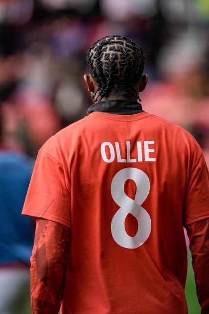 Lamine Cisse of Stoke City wearing the Oliver Royles FC shirt in the pregame warmup session  during the Sky Bet Championship match Stoke City vs Sheffield Wednesday at Bet365 Stadium, Stoke On Trent, United Kingdom on 03 April 2026

(Photo by Maynard Manyowa/News Images)