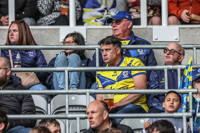 Warrington fans during the Betfred Magic Weekend 2025 match Huddersfield Giants vs Hull FC at St. James's Park, Newcastle, United Kingdom, 4th May 2025

(Photo by Mark Cosgrove/News Images)