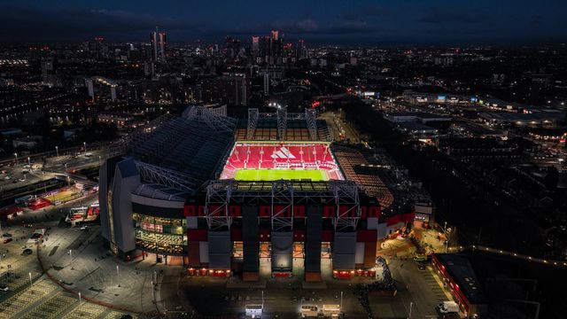 An aerial view of Old Trafford ahead of the Premier League match Manchester United vs Newcastle United at Old Trafford, Manchester, United Kingdom, 26th December 2025

(Photo by Alfie Cosgrove/News Images)

*** GER AUT SUI OUT ***