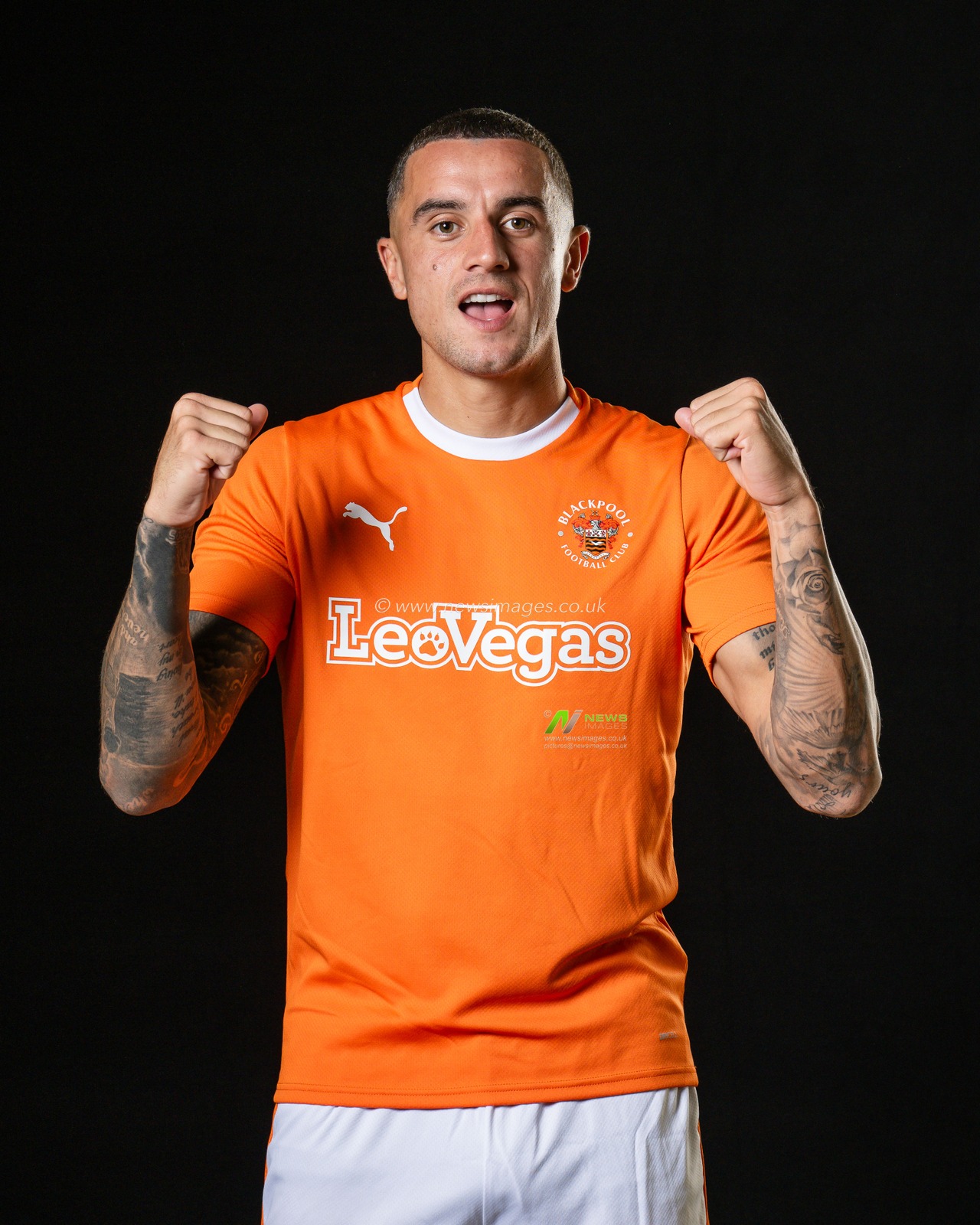 Blackpool Squad Headshots at Bloomfield Road, Blackpool, United Kingdom, 27th July 2023

(Photo by Craig Thomas/News Images)