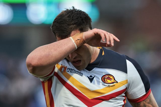 Nick Čotrić of Catalans Dragons during the Betfred Super League round 11 match Wakefield Trinity vs Catalans Dragons at DIY Kitchens Stadium, Wakefield, United Kingdom on 15 May 2026

(Photo by Mark Cosgrove/News Images)