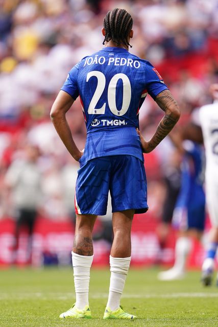 Joao Pedro of Chelsea hands on hip during the Emirates FA Cup Semi-Final match Chelsea vs Leeds United at Wembley Stadium, London, United Kingdom on 26 April 2026

(Photo by Harvey Murphy/News Images)