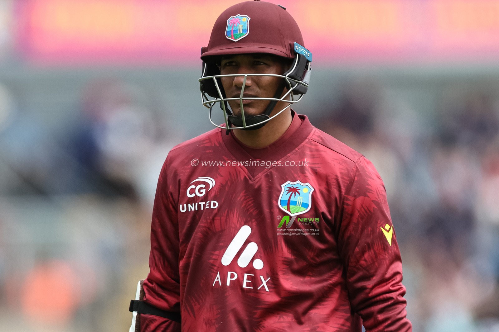 Gudakesh Motie of West Indies leaves the field of play after been dismissed during the 2nd Metro Bank ODI England v West Indies at Sophia Gardens Cricket Ground, Cardiff, United Kingdom, 1st June 2025

(Photo by Mark Cosgrove/News Images)