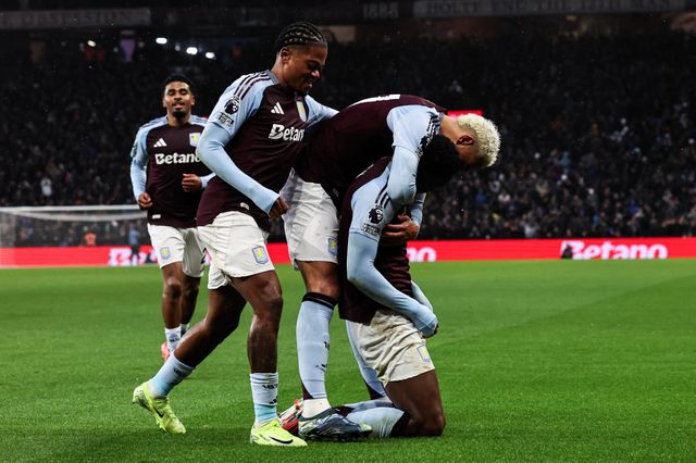 Jhon DurÃ¡n of Aston Villa celebrates his goal to make it 1-0 during the Premier League match Aston Villa vs Southampton at Villa Park, Birmingham, United Kingdom, 7th December 2024

(Photo by Mark Cosgrove/News Images)