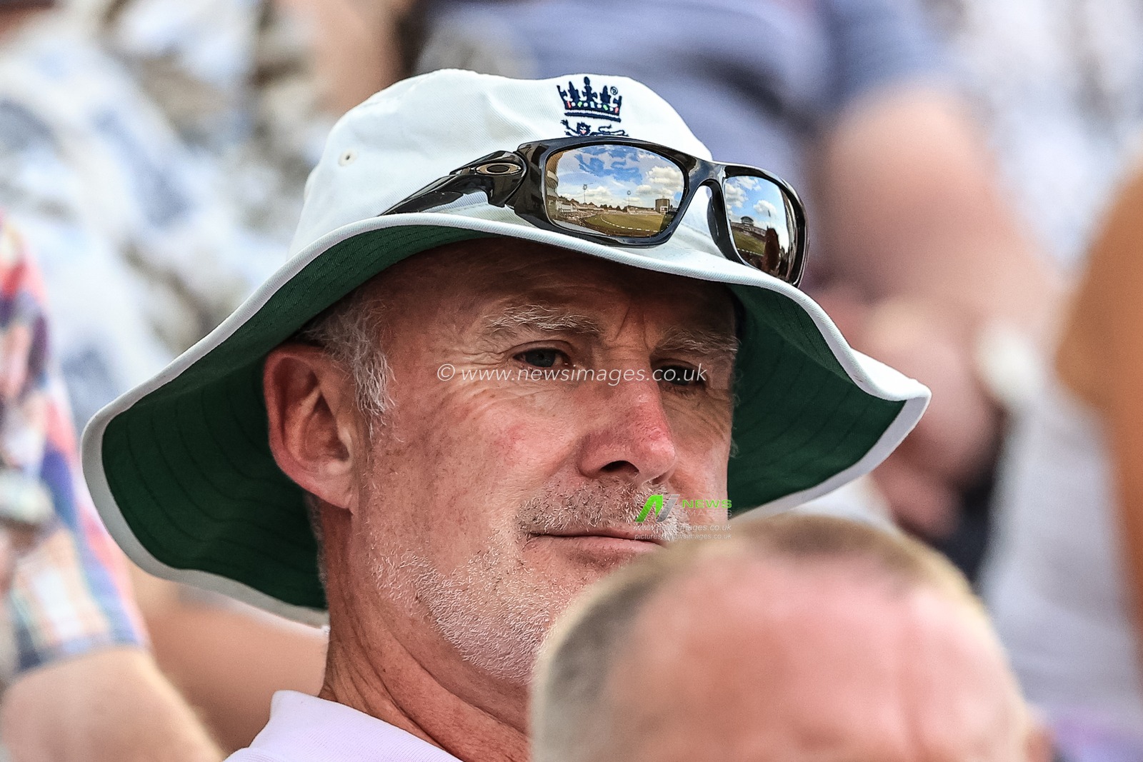 A view of Trent Bridge through the sunglasses of a fan