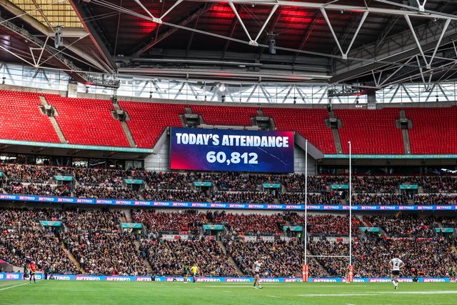A record attendance in the ashes during the The Ashes Series 2025 England vs Australia at Wembley Stadium, London, United Kingdom, 25th October 2025

(Photo by Alfie Cosgrove/News Images)
