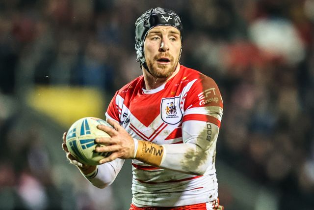 Jackson Hastings of St Helens during the Betfred Super League round 4 match St Helens vs Bradford Bulls at The BrewDog Stadium, St Helens, United Kingdom on 07 March 2026

(Photo by Alfie Cosgrove/News Images)