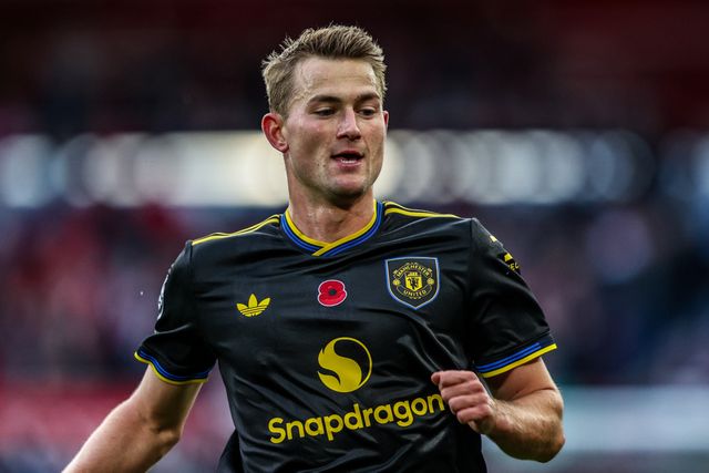 Matthijs de Ligt of Manchester United during the Premier League match Nottingham Forest vs Manchester United at City Ground, Nottingham, United Kingdom, 1st November 2025

(Photo by Alfie Cosgrove/News Images)

*** GER AUT SUI OUT ***