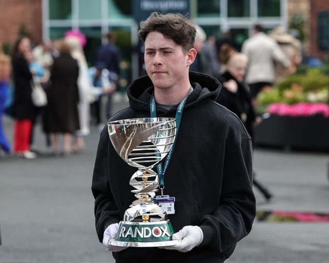 The Grand National Trophy during the 2026 Randox Grand National Day at Aintree Racecourse, Aintree, United Kingdom on 11 April 2026

(Photo by Mark Cosgrove/News Images)