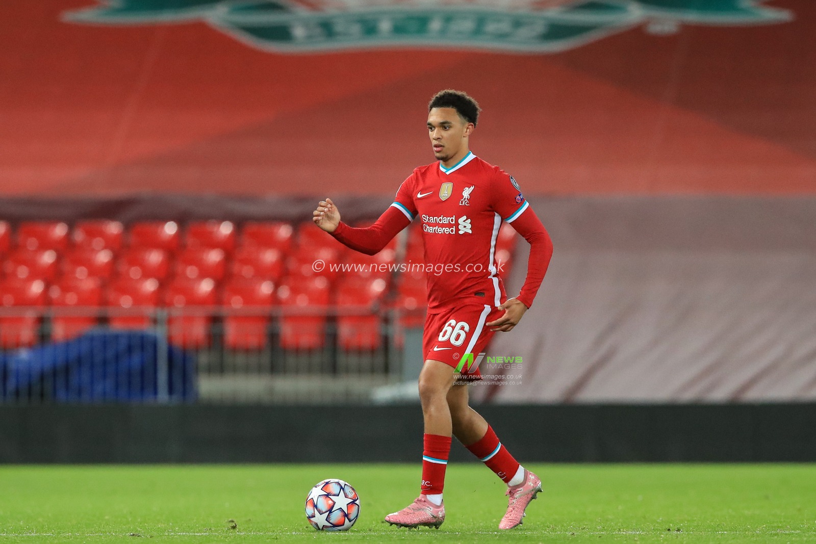 Trent Alexander-Arnold (66) of Liverpool during the game