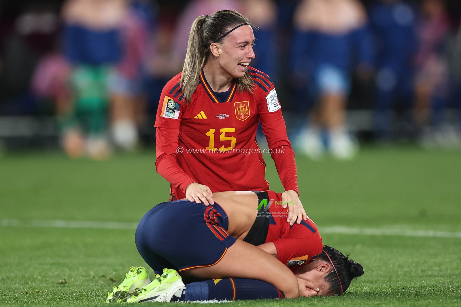 Eva Navarro #15 of Spain celebrates winning the game 1-0 during the FIFA Women's World Cup 2023 Final match Spain Women vs England Women at Stadium Australia, Sydney, Australia, 20th August 2023

(Photo by Patrick Hoelscher/News Images)