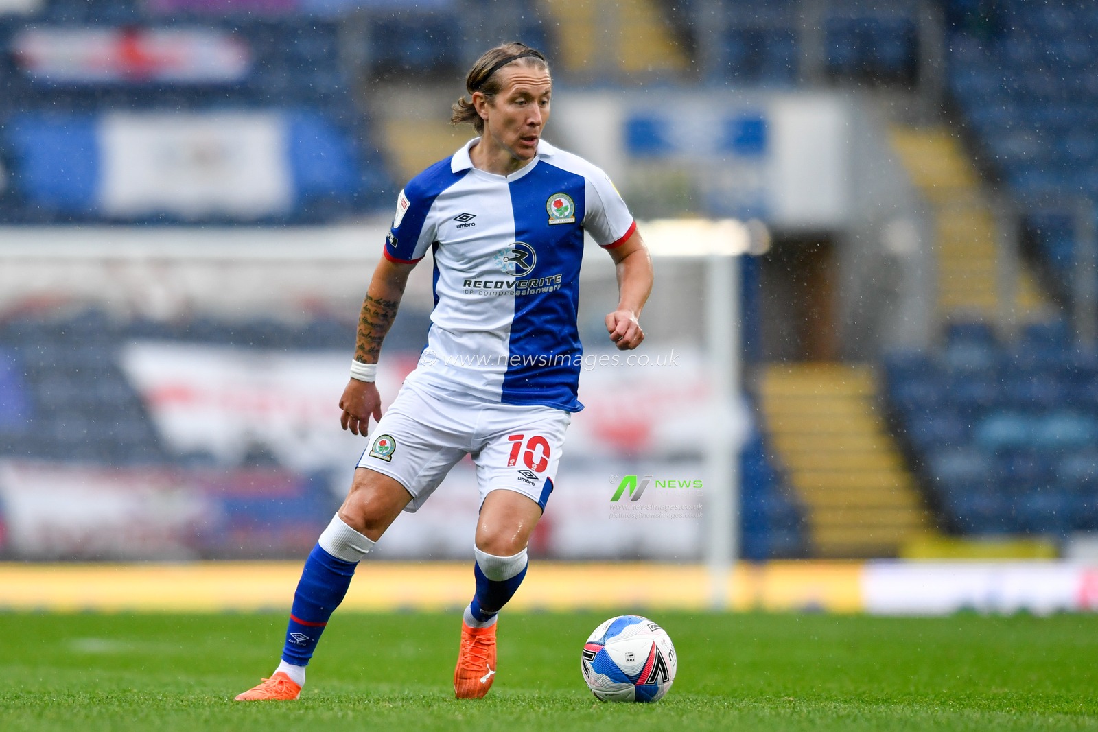 Lewis Holtby (10) of Blackburn Rovers with the ball