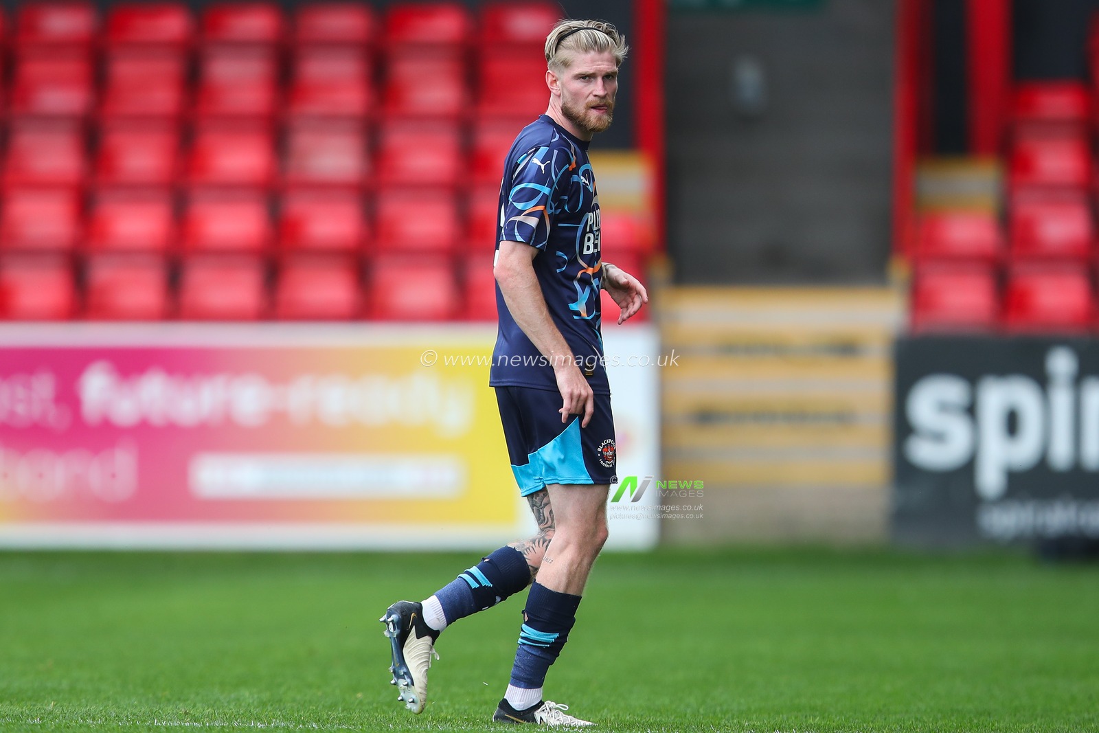 Hayden Coulson of Blackpool during the Pre-season friendly match Crewe Alexandra vs Blackpool at Alexandra Stadium, Crewe, United Kingdom, 3rd August 2024

(Photo by Gareth Evans/News Images)