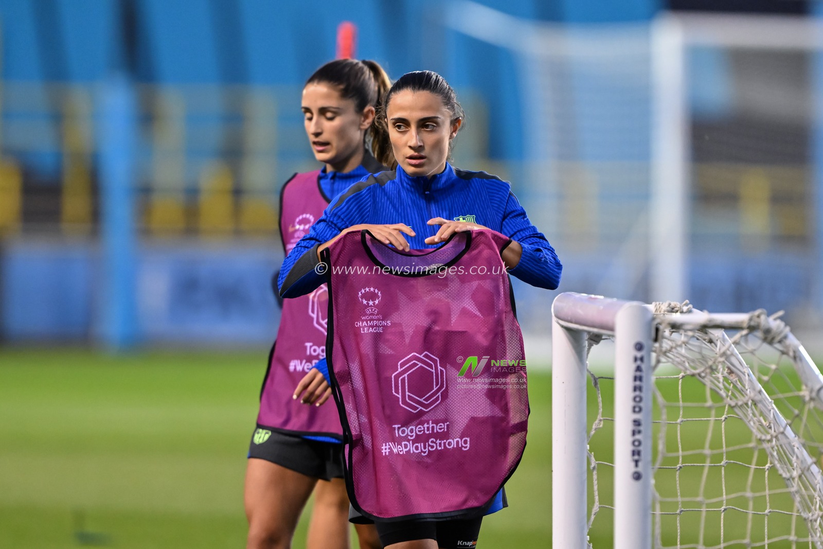 Jana FernÃ¡ndez of Barcelona FemenÃ­ during Barcelona women Champions league open training session at Joie Stadium, Manchester, United Kingdom, 8th October 2024

(Photo by Cody Froggatt/News Images)