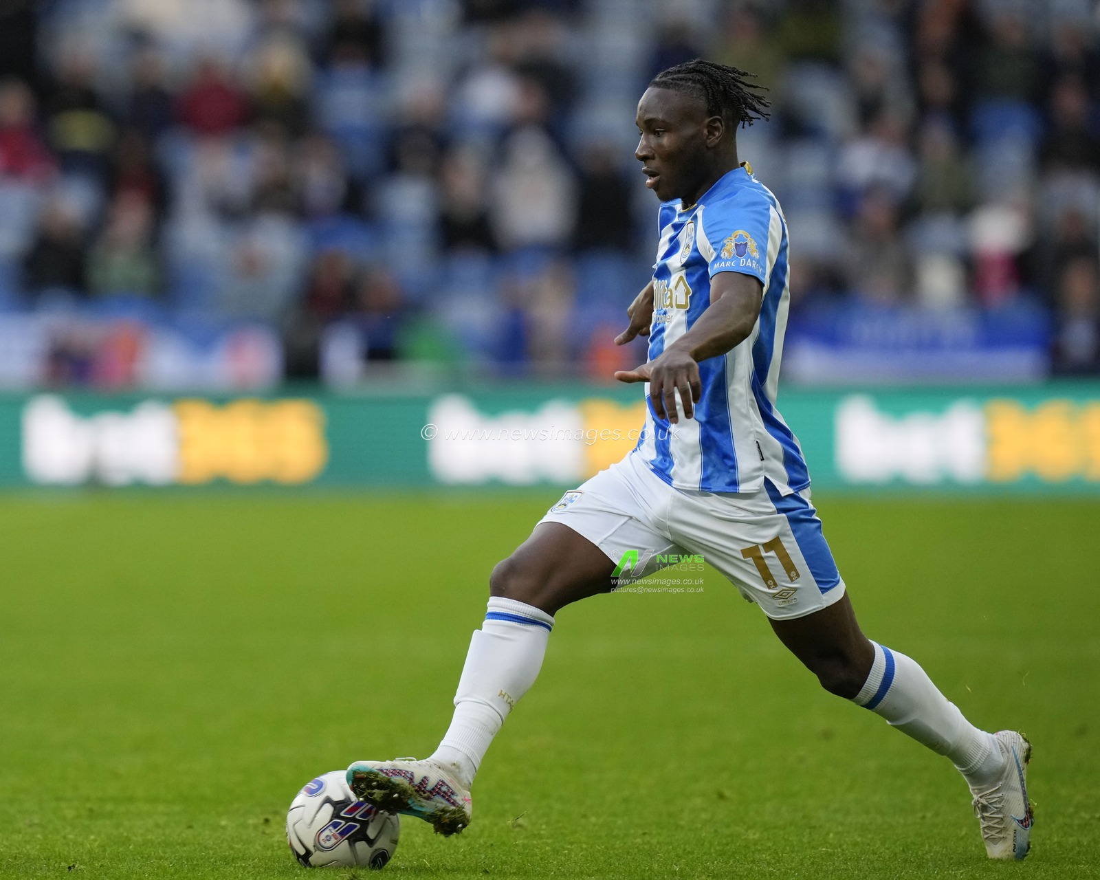 Brahima Diarra #11 of Huddersfield Town during the Sky Bet Championship match Huddersfield Town vs Queens Park Rangers at John Smith's Stadium, Huddersfield, United Kingdom, 21st October 2023

(Photo by Steve Flynn/News Images)