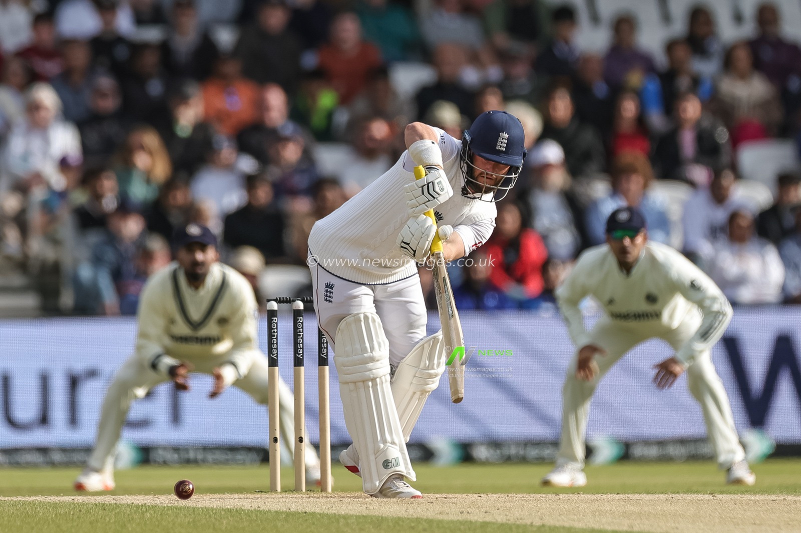 Ben Duckett of England hits the ball for three runs during the 1st Rothesay Test Day 4 Match England v India at Headingley Cricket Ground, Leeds, United Kingdom, 23rd June 2025

(Photo by Mark Cosgrove/News Images)