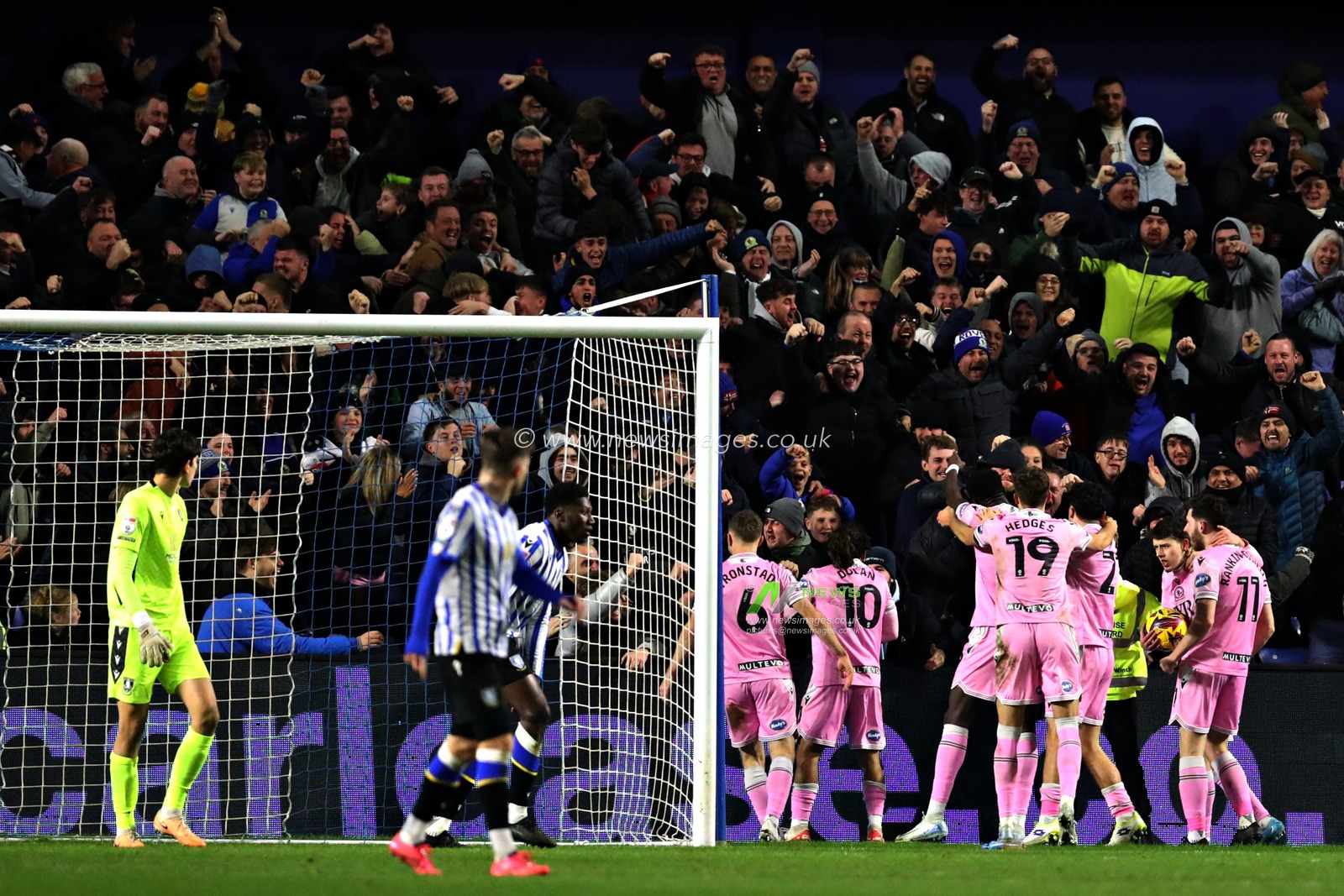 Makhtar Gueye of Blackburn Rovers celebrates his goal during the Sky Bet Championship match Sheffield Wednesday vs Blackburn Rovers at Hillsborough, Sheffield, United Kingdom, 10th December 2024

(Photo by Sam Eaden/News Images)
