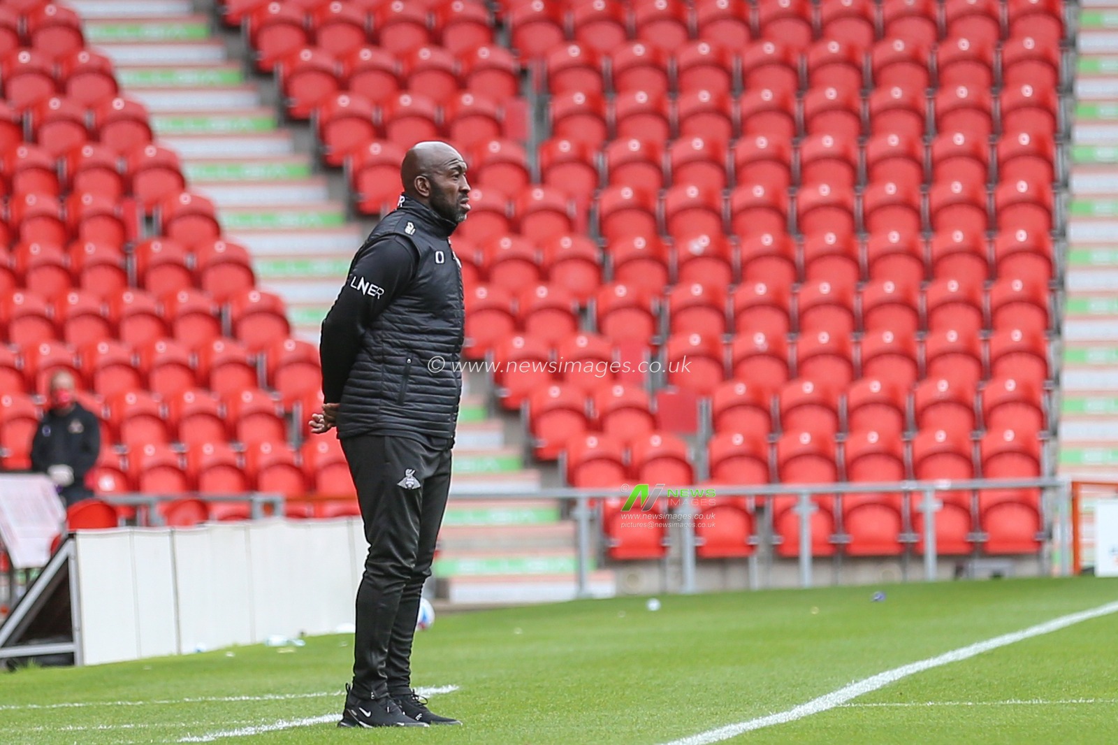 Darren Moore manager of Doncaster Rovers in action