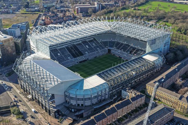 An aerial view of St James’ Park during the Emirates FA Cup 5th Round  match Newcastle Untied vs Manchester City at St. James's Park, Newcastle, United Kingdom on 07 March 2026

(Photo by Mark Cosgrove/News Images)