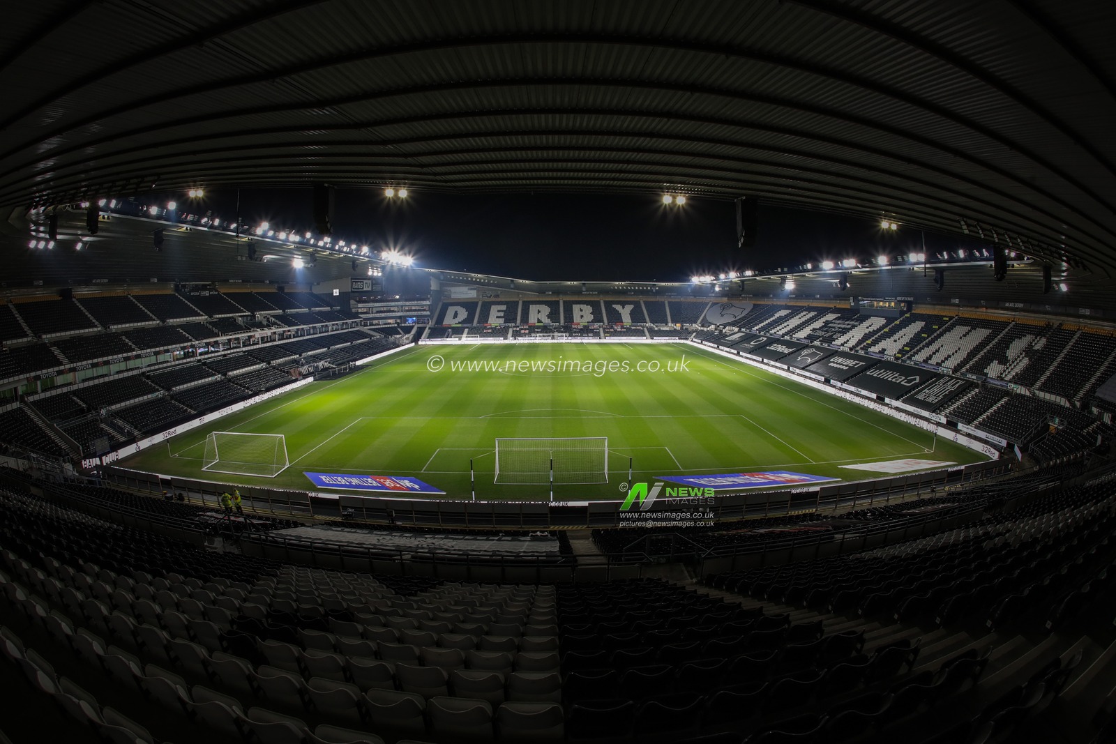 A general view of Pride Park ahead of tonights Sky Bet Championship game Derby County v Coventry City