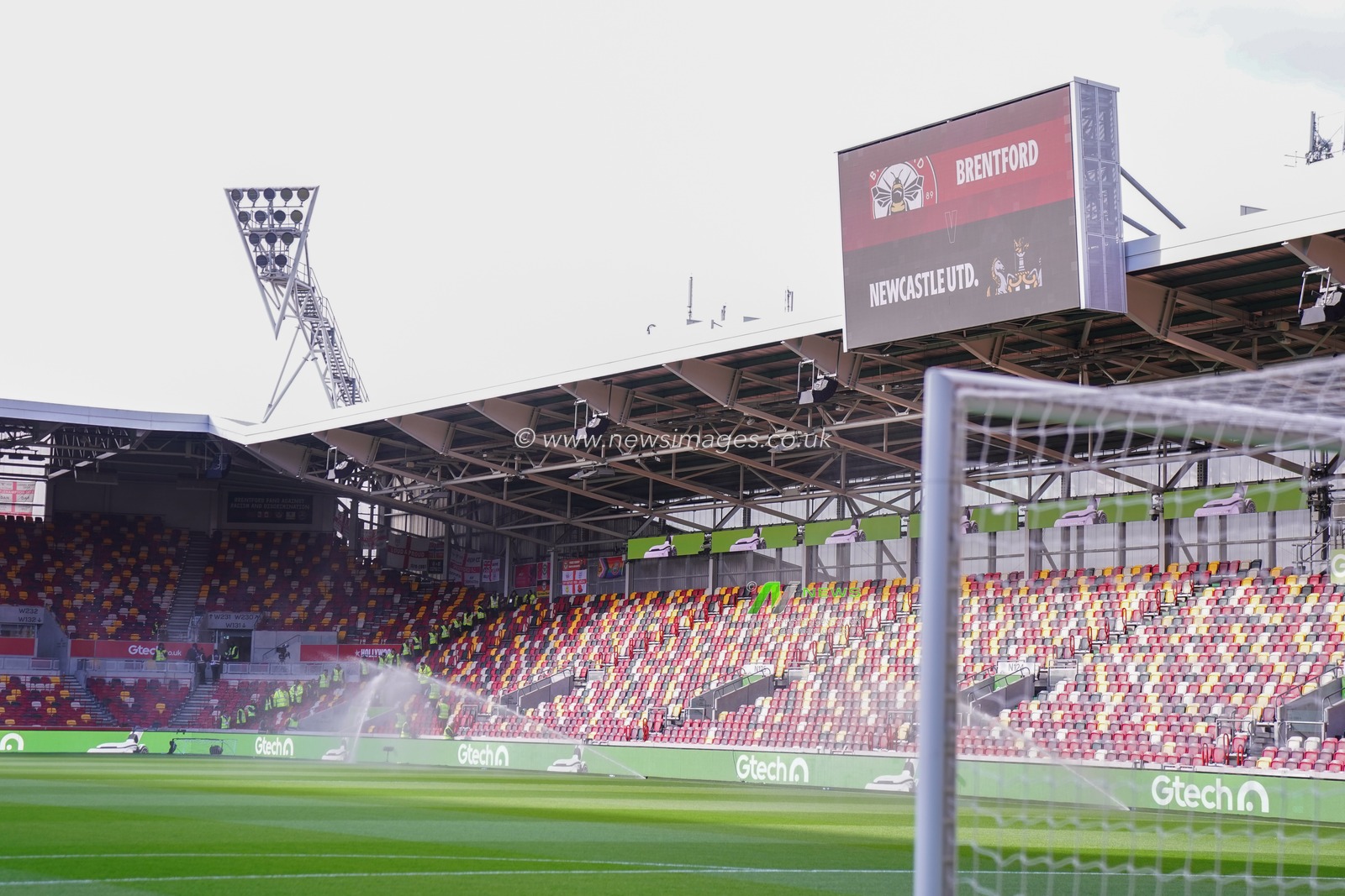 General view of the Gtech Community Stadium ahead of the Premier League match Brentford vs Newcastle United at The Gtech Community Stadium, London, United Kingdom, 9th November 2025

(Photo by Harvey Murphy/News Images)

*** GER AUT SUI OUT ***