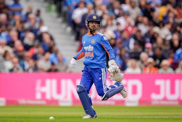 Ishan Kishan of India fields the ball during the Second Vitality T20 International match England vs India at Old Trafford, Manchester, United Kingdom on 04 July 2026

(Photo by Maynard Manyowa/News Images)